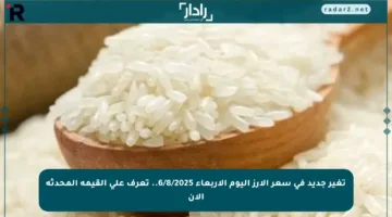 تغير جديد في سعر الأرز اليوم الأربعاء 6/8/2025.. تعرف على القيمة المحدثة الآن